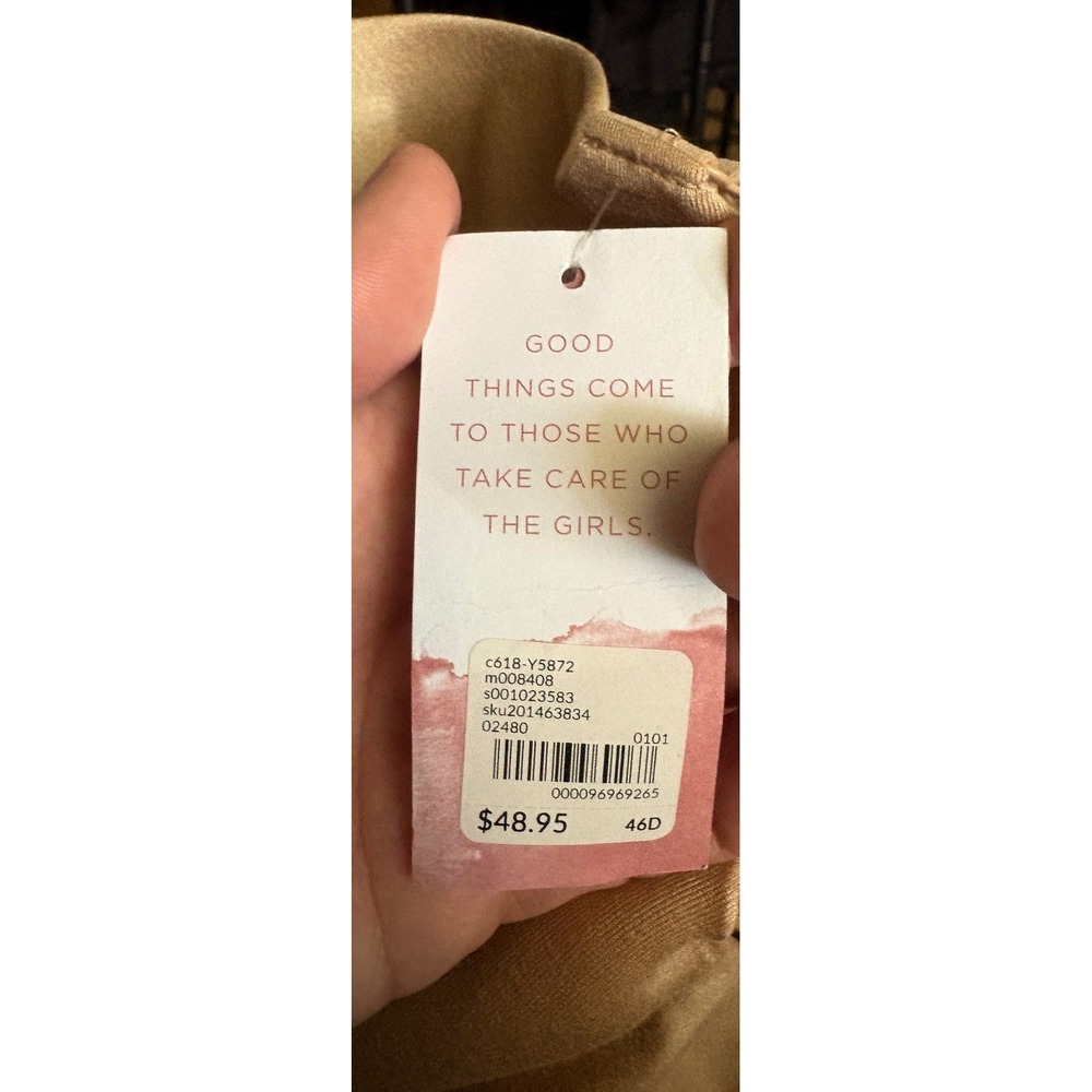 Cacique Backsmoother Bra Women 46D Beige NEW Full Coverage‎ Lightly Line - Picture 5 of 6